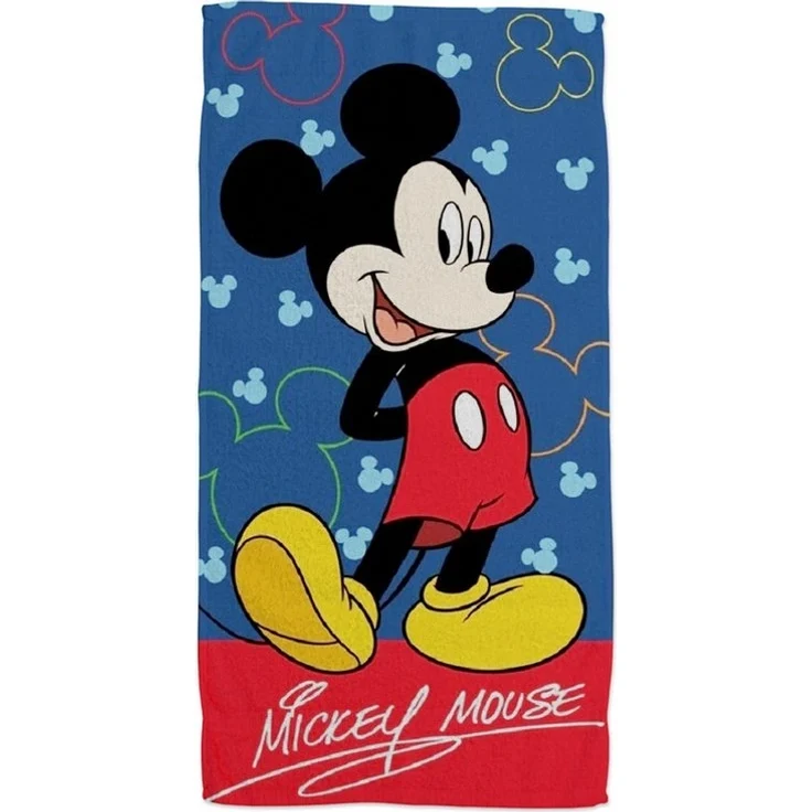 Disney Mickey Mouse Kinder Badehandtuch – Weiches & saugstarkes Strandtuch 70x140 cm – Bild 1
