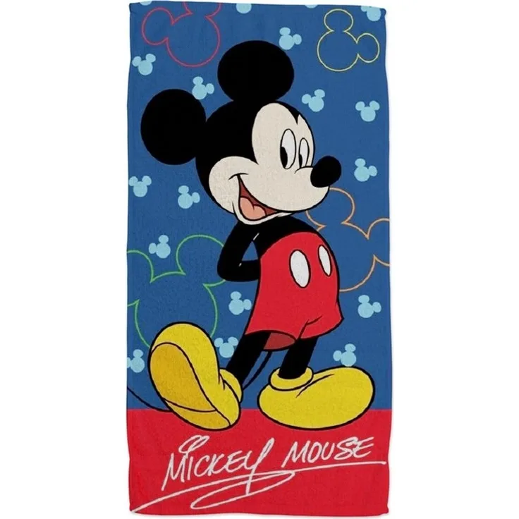 Disney Mickey Mouse Kinder Badehandtuch – Weiches & saugstarkes Strandtuch 70x140 cm