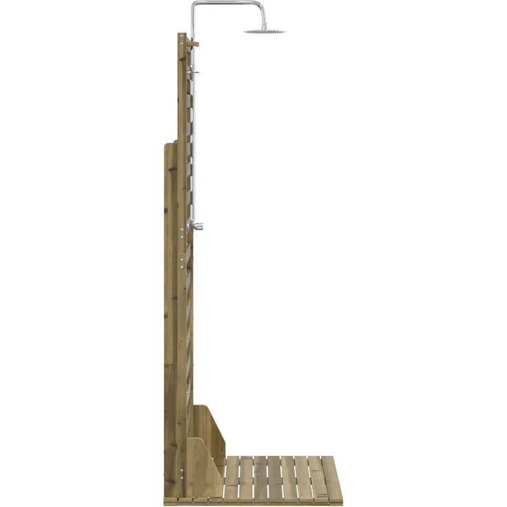 vidaXL Gartendusche 225 cm Imprägniertes Kiefernholz und Edelstahl 886351 – Bild 5