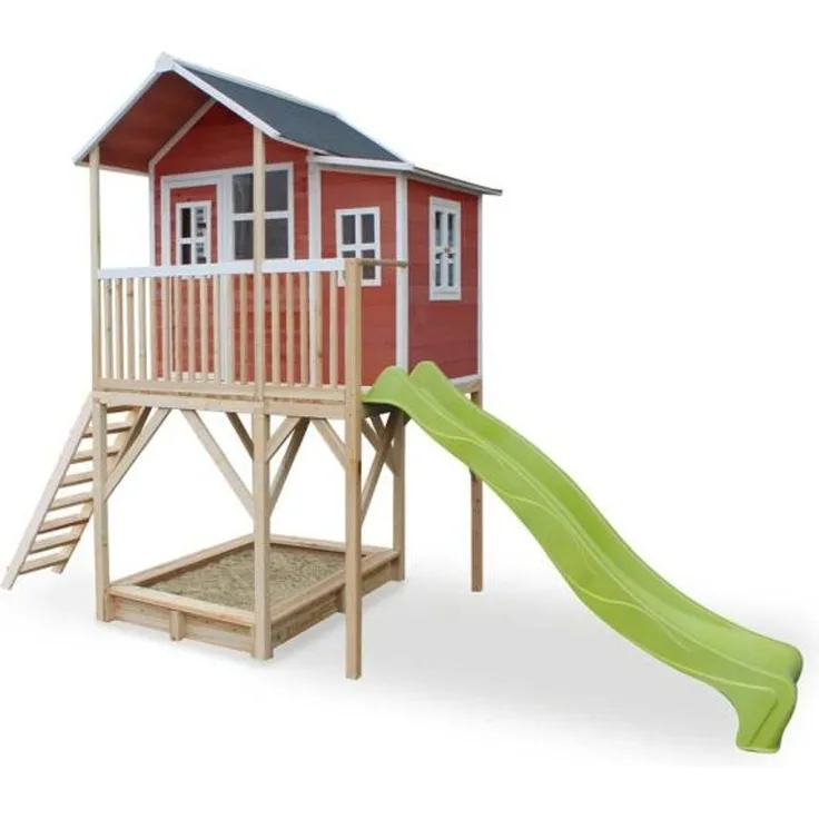 Exit Holz Spielhaus Loft 750 | Rot | 190x269 cm