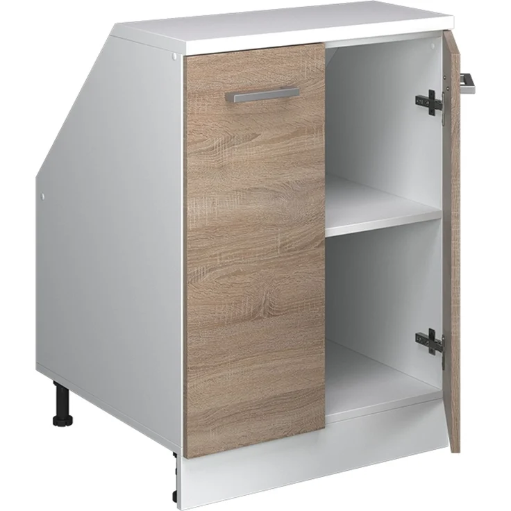 Küchenschrank für Dachschrägen R-Line Sonoma 60 cm mit 2 Türen, Schrankkorpus 60 cm Tiefe Vicco – Bild 3