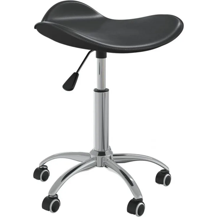 vidaXL Bürostuhl Schwarz Kunstleder, Drehbar [3088556]