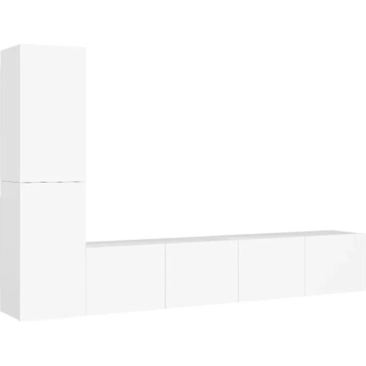 vidaXL 4-tlg. TV-Schrank-Set Weiß Spanplatte [3078674]