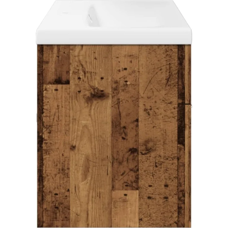 vidaXL Waschbeckenunterschrank mit Einbaubecken Altholz-Optik 3328585 – Bild 6