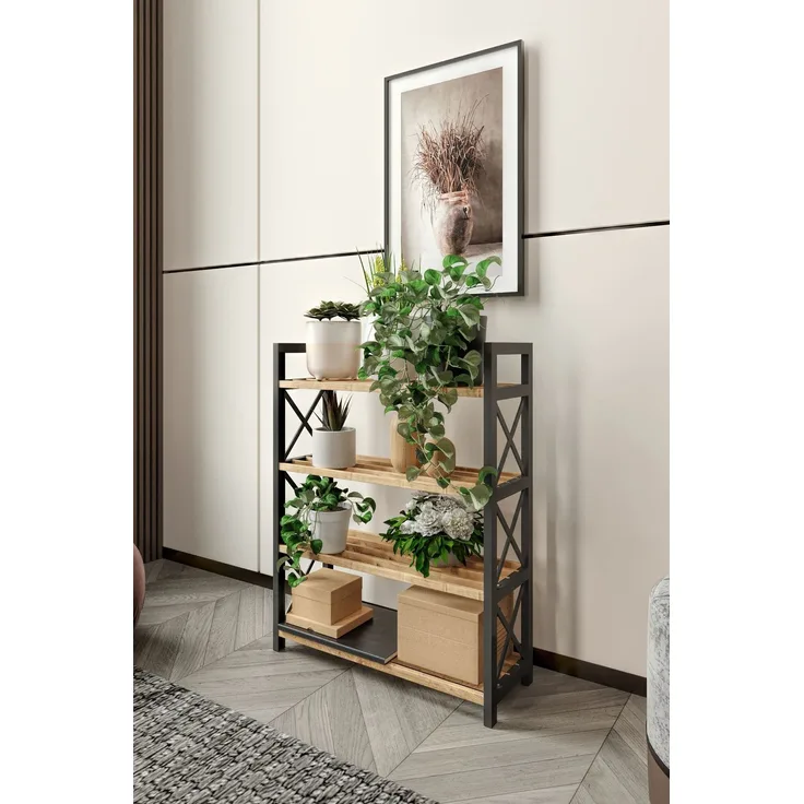 Skye Decor 'Plastic Bathroom 4' Mehrzweckregal, Schwarz, 46 x 64 x 18 cm