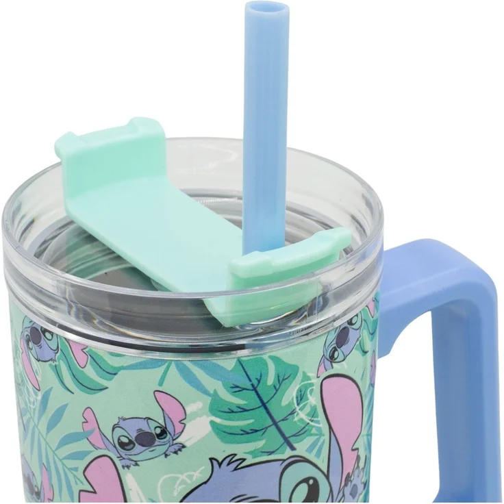 Disney Stitch XL Cool Mug 920 ml Edelstahl Thermobecher mit Strohhalm – Bild 4