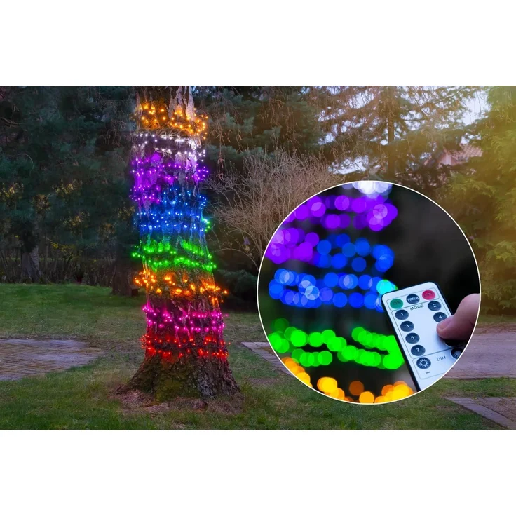 Idena 31109 - LED Lichterkette mit 800 LEDs in Bunt, für Außen & Innen, NewTec mit 8 Stunden Timer Funktion & Dimmer, inkl. Netzteil, ca. 17,8 m lang, Wohnzimmer, Partys, Weihnachten, Hochzeit – Bild 5