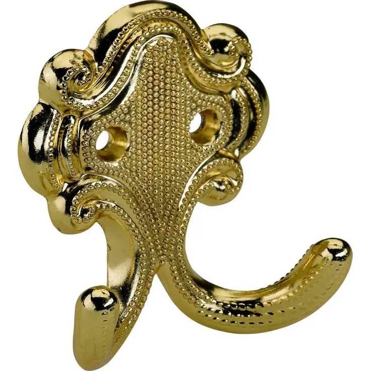 Hettich Mantelhaken 6,9 x 5,8 x 2,6 cm Zinkdruckguss gold - 1 Stück