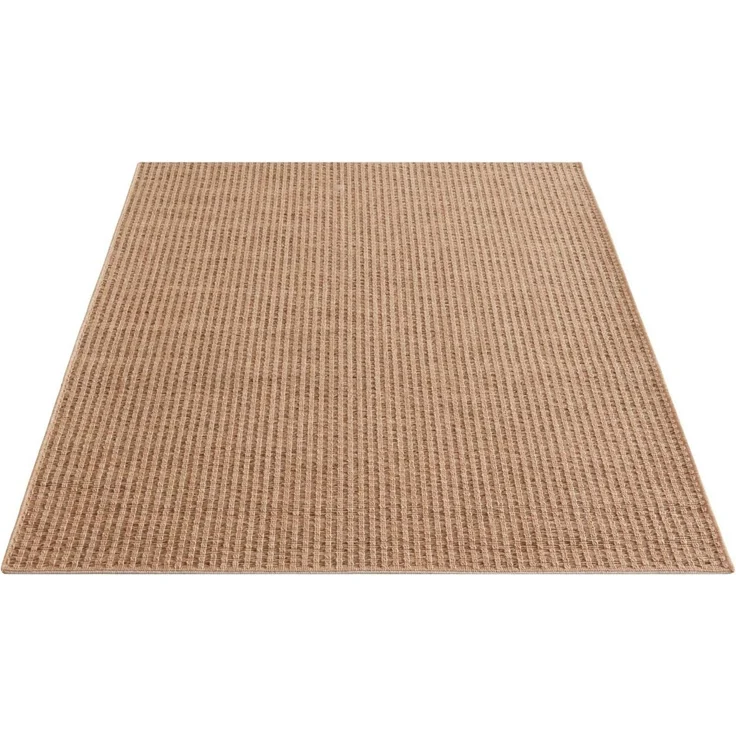 TaraCarpet Outdoorteppich Tara Carpet Sumatra Uni Sisal Jute Look natur, rechteckig, Höhe: 10 mm, Küche Wohnzimmer Terrasse Garten Balkon natur 80x150 – Bild 3