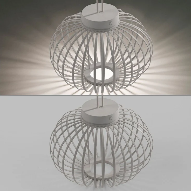 JUST LIGHT Pendelleuchte AKUBA, Dimmfunktion, LED fest integriert, Warmweiß, Akkuleuchte – Bild 3