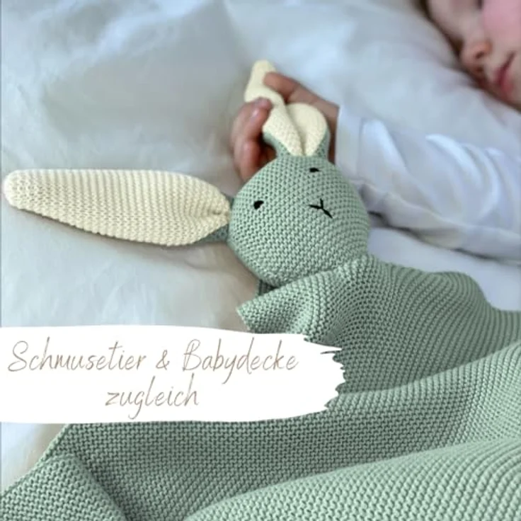 Babydecke DIKOS® Babydecke SCHMUSE-HASE Baby Geschenk Mädchen Junge Geschenkset, DIKOS, Geschenk zur Geburt, PREMIUM Qualität, 100 % BIO Baumwolle, nachhaltig – Bild 5