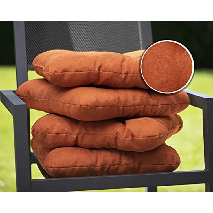 sunnypillow Stuhlkissen 4er Set Stuhlkissen 40x40 cm Bequeme 8cm, Polsterauflage Auflage für Stühle / Bänke – Bild 6