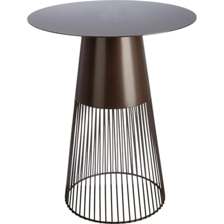 GILDE Beistelltisch Glarus - rund - Metall - Dunkelbraun - matt - Höhe 55cm x Ø 45cm - Tisch für den Wohnzimmer – Bild 3