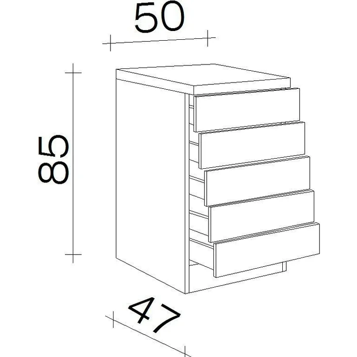 Flex-Well Unterschrank Bergen (B x H x T) 50 x 85 x 50 cm – Bild 2