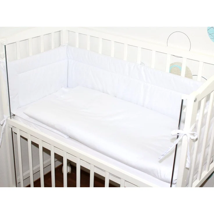 Primawela Beistellbett Baby Bettwäsche für Beistellbett mit Nestchen Spannbettlaken 6 teilig – Bild 1