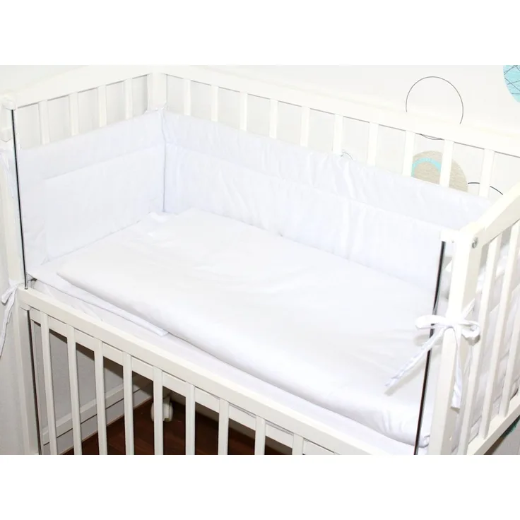 Primawela Beistellbett Baby Bettwäsche für Beistellbett mit Nestchen Spannbettlaken 6 teilig
