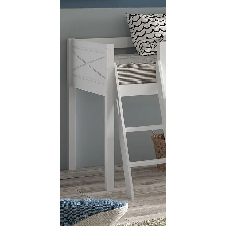 Weiße Bettkombination Scott 207,6 x 134,7 x 114 cm Kiefernholz MDF