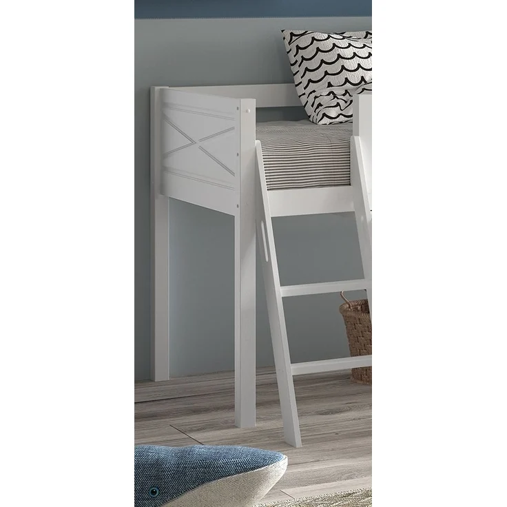 Weiße Bettkombination Scott 207,6 x 134,7 x 114 cm Kiefernholz MDF