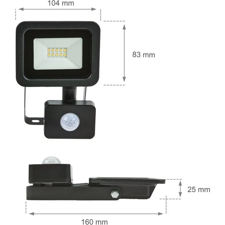 NOCTIS LUX 2 SMD 230V 10W IP44 WW Fluter schwarz mit Sensor – Bild 6