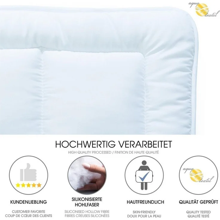 aqua-textil Bettdecke, Kopfkissen + Topper Soft Touch Mikrofaser Kids Kinder Steppdecke Set 100x135cm + 40x60cm – Bild 2