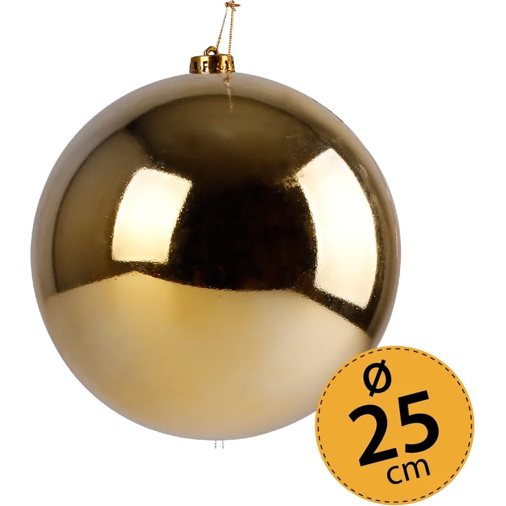 Christbaumkugel gold Weihnachtskugel ⌀ 25 cm Baumschmuck Deko-Kugel glänzend