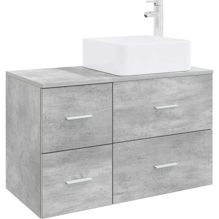 vidaXL Badezimmerschrank-Set 2 stk. Betongrau 79,5 x 41 x 80 cm 3403963 – Bild 2