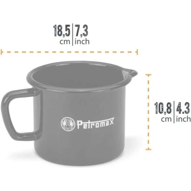 Emaille Milchtopf schwarz (1,0 Liter) - Petromax – Bild 2