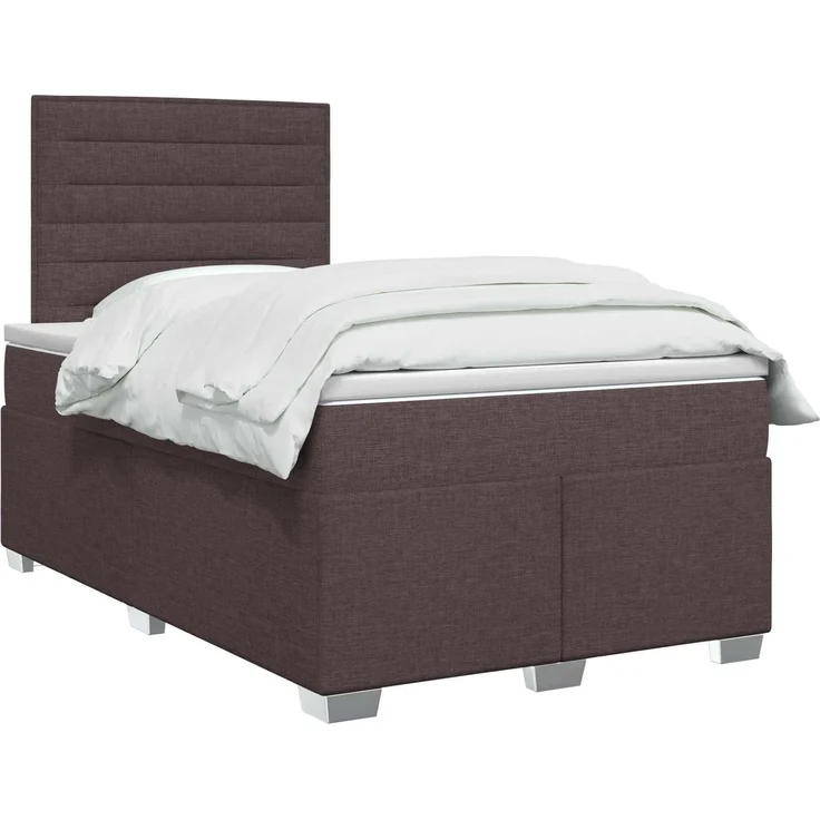 vidaXL Boxspringbett mit Matratze Dunkelbraun 120 x 190 cm Stoff 3454820 – Bild 3