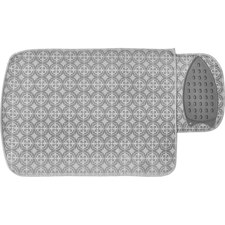 Kipit Bügelbrettbezug BÜGELUNTERLAGE 85x48cm Grau mit Bügeleisenablage Polsterung 32, Tischbügeldecke Bügeldecke Bügelbrettbezug Bügelmatte