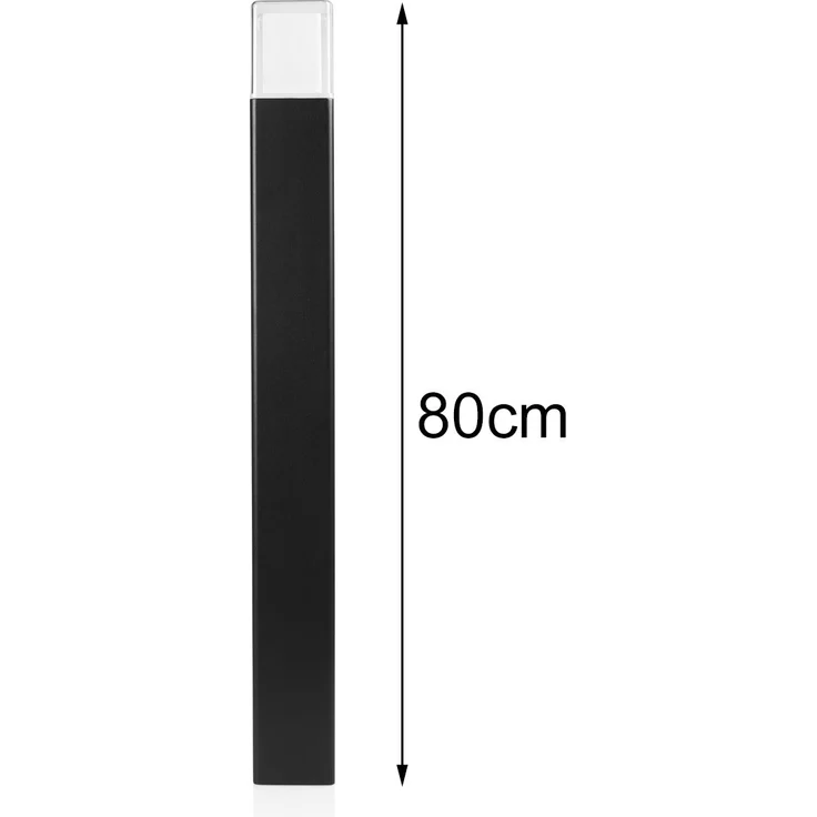 LED Pollerleuchte ALU Schwarz Wegeleuchte IP44 Höhe 80cm – Bild 4