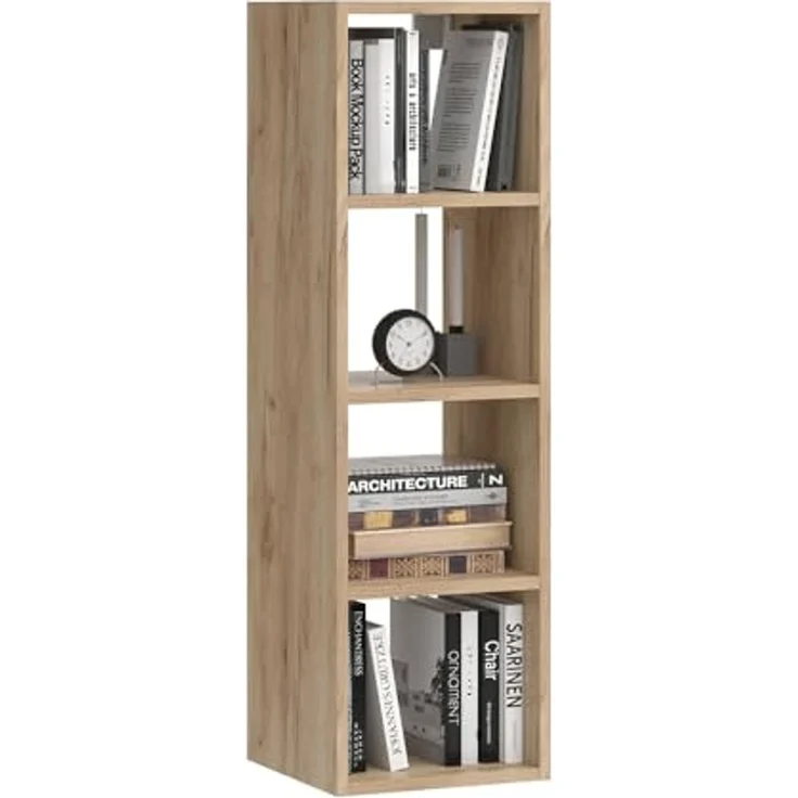 Wandregal Wido Anthrazit 30 x 100 cm mit 4 offene Ablagen Vicco – Bild 7