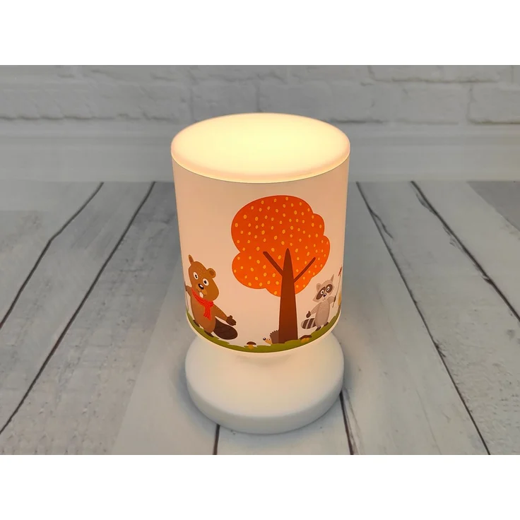LED Akku Tischleuchte mit Waldtier Motiven per USB aufladbar, Höhe 20cm – Bild 7