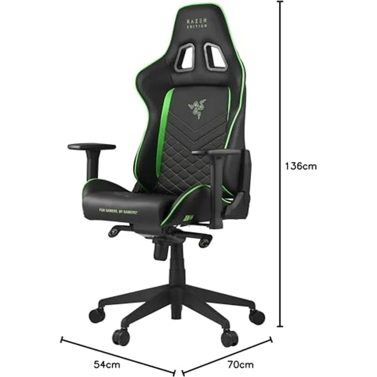 RAZER License TAROK PRO - RAZER™ Edition Gaming Chair by Zen Gaming Stuhl, Schwarz/Grün – Bild 2
