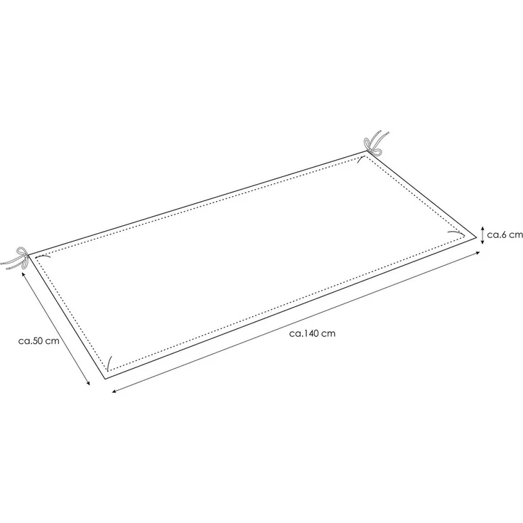 KETTtex Bankauflage Gartenbank Florence 140 cm 2179 anthrazit KETTtex, (1 St) – Bild 2