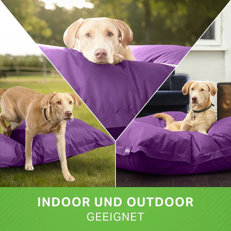 Green Bean® Hundebett für mittlere & große Hunde 120x160cm Hundekissen - Lila – Bild 3