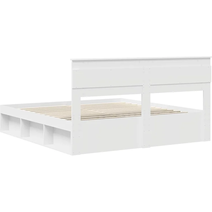 vidaXL Bettrahmen mit Kopfteil Weiß 180 x 200 cm Massives Kiefernholz 3409727 – Bild 8