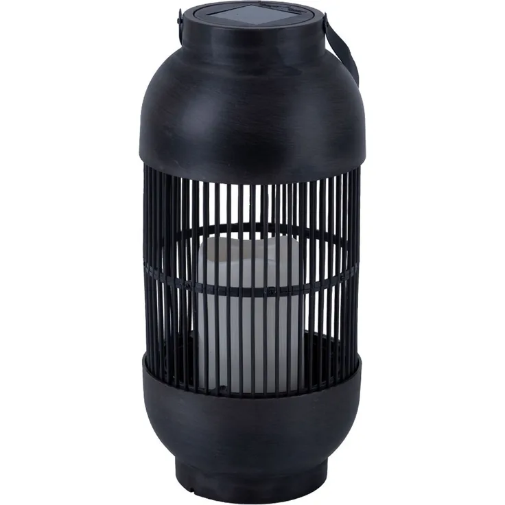 LED Solar Tischleuchte, Kerze, Laterne, IP44, H 33 cm