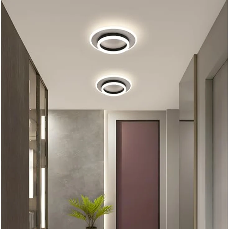 Goeco LED Deckenlampe Innen, Ø30 CM 28W 3150LM 4500K Modern Rund Deckenleuchte aus Acryl, LED Lampen Deckenbeleuchtung Neutrales Licht für Schlafzimmer, Wohnzimmer, Flur, Küche, Weiß – Bild 3