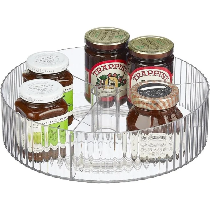 Drehbares Ordnungssystem Gewürzhalter 2er Set Drehteller mDesign Transparent – Bild 7