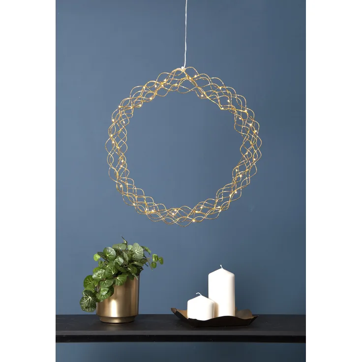 LED Lichterkranz Curly warmweiß Ø45cm