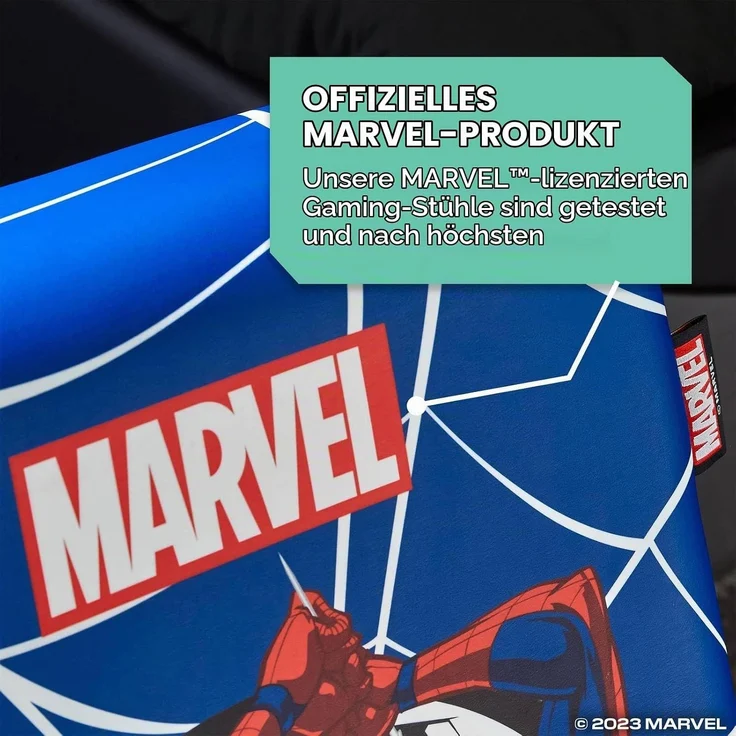 X Rocker Gaming-Stuhl Marvel™ Floor Rocker im Spider-Man Design - blau – Bild 7