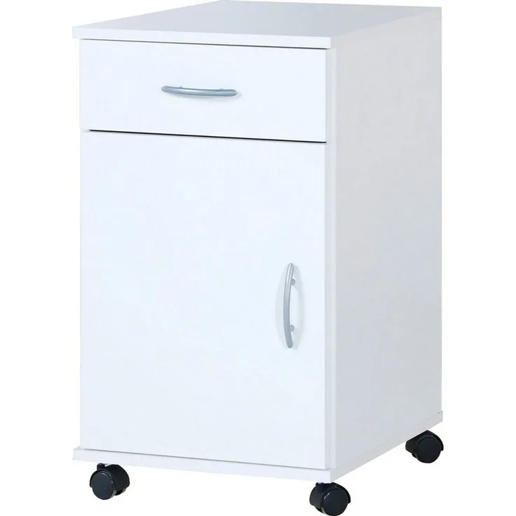 Rollcontainer Bürocontainer Schubcontainer Nachtschrank weiß - weiß