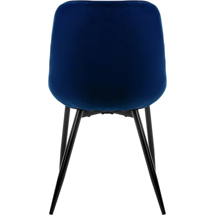 ML-DESIGN Stuhl Esszimmerstuhl mit Rücken- und Armlehnen, Metallbeine Küchenstuhl (4 St), Wohnzimmerstuhl Dunkelblau, Samt Sitzfläche Polsterstuhl Esstischstuhl – Bild 3