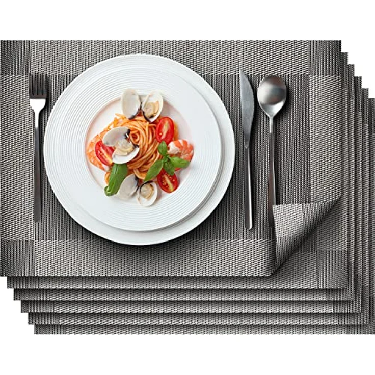 Loco Bird Platzset rechteckig aus PVC, (Tischset Abwischbar PVC-Untersetzer, 6-St, Waschbare Tischuntersetzer Platzdeckchen), Untersetzer PVC-Matte – Bild 2