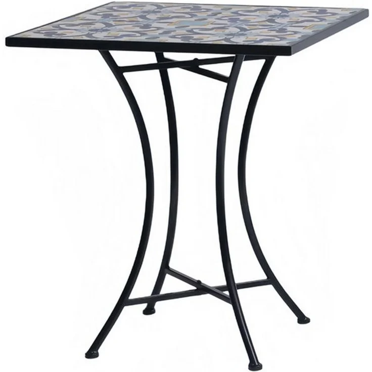 Outdoortisch Mosaiktisch Gartentisch Bistrotisch Tisch 61x61xH70cm – Bild 2