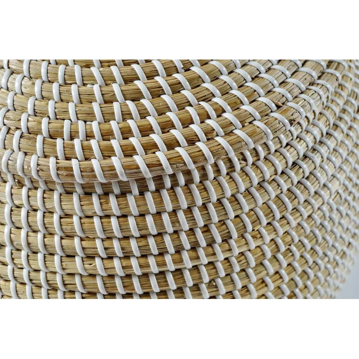 Kobolo Aufbewahrungskorb Schlangenkorb aus Seegras/Kunststoff natur D 32 cm – Bild 4