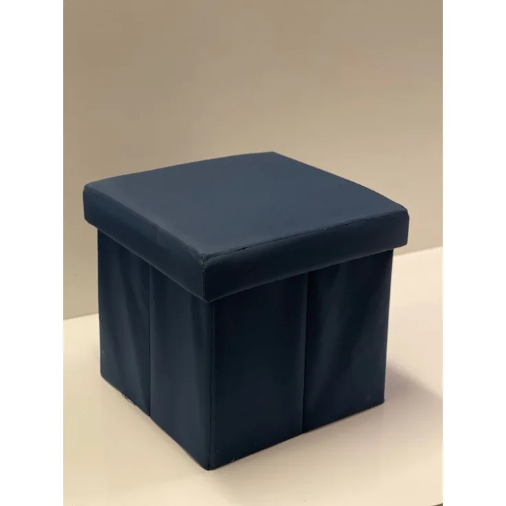 Hocker Box Faltbare Sitzbank mit abnehmbaren Deckel und Stauraum Blau
