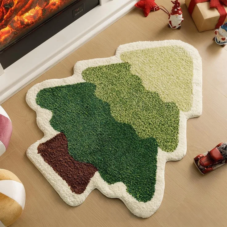 ABC Weihnachts-Fußmatte, rutschfest, Weihnachtsbaum-Motiv