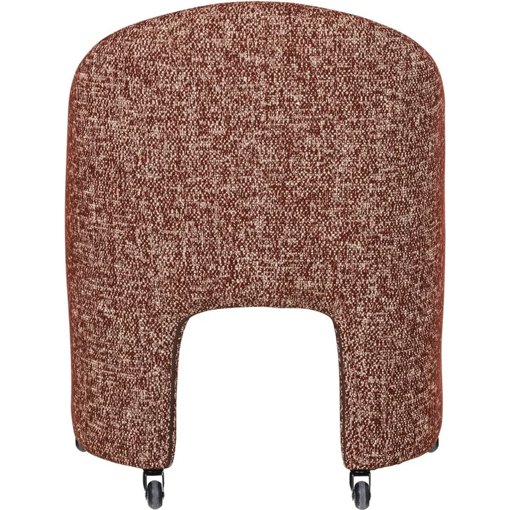 Armlehnstuhl Cordo - Melange-Stoff Rostbraun, mit Rädern – Bild 4