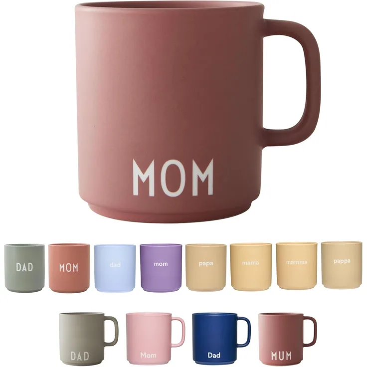 Design Letters Becher mit Henkel Favourite Cup Mom Altrosa 10101008ARMOM